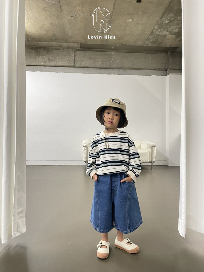 Lovin - Korean Baby Fashion - #babyfashion - Bermuda Denim Pants - 8