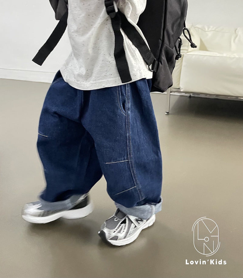Lovin - Korean Baby Fashion - #babylifestyle - Fly Cut Dart Denim Pants - 3