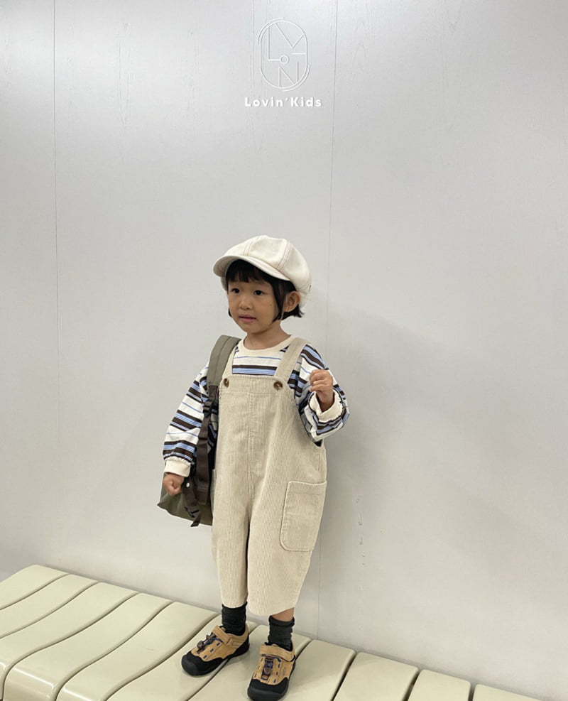 Lovin - Korean Baby Fashion - #babyoninstagram - Corduroy Overall Shorts - 4