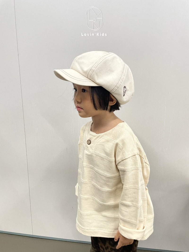 Lovin - Korean Baby Fashion - #babyoutfit - One-button Tee