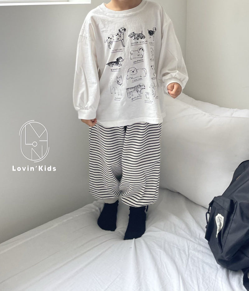 Lovin - Korean Baby Fashion - #babyoutfit - Daily Stripe Jogger Pants
