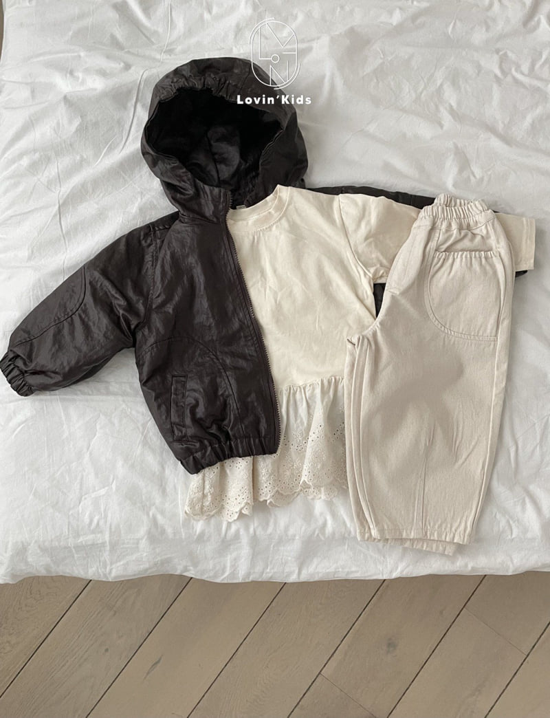 Lovin - Korean Baby Fashion - #babyoutfit - Latte Pocket Pants - 12