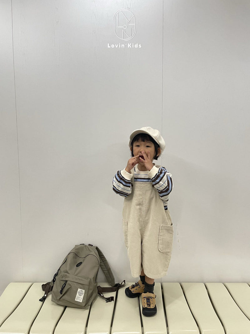 Lovin - Korean Baby Fashion - #babyoutfit - Corduroy Overall Shorts - 5