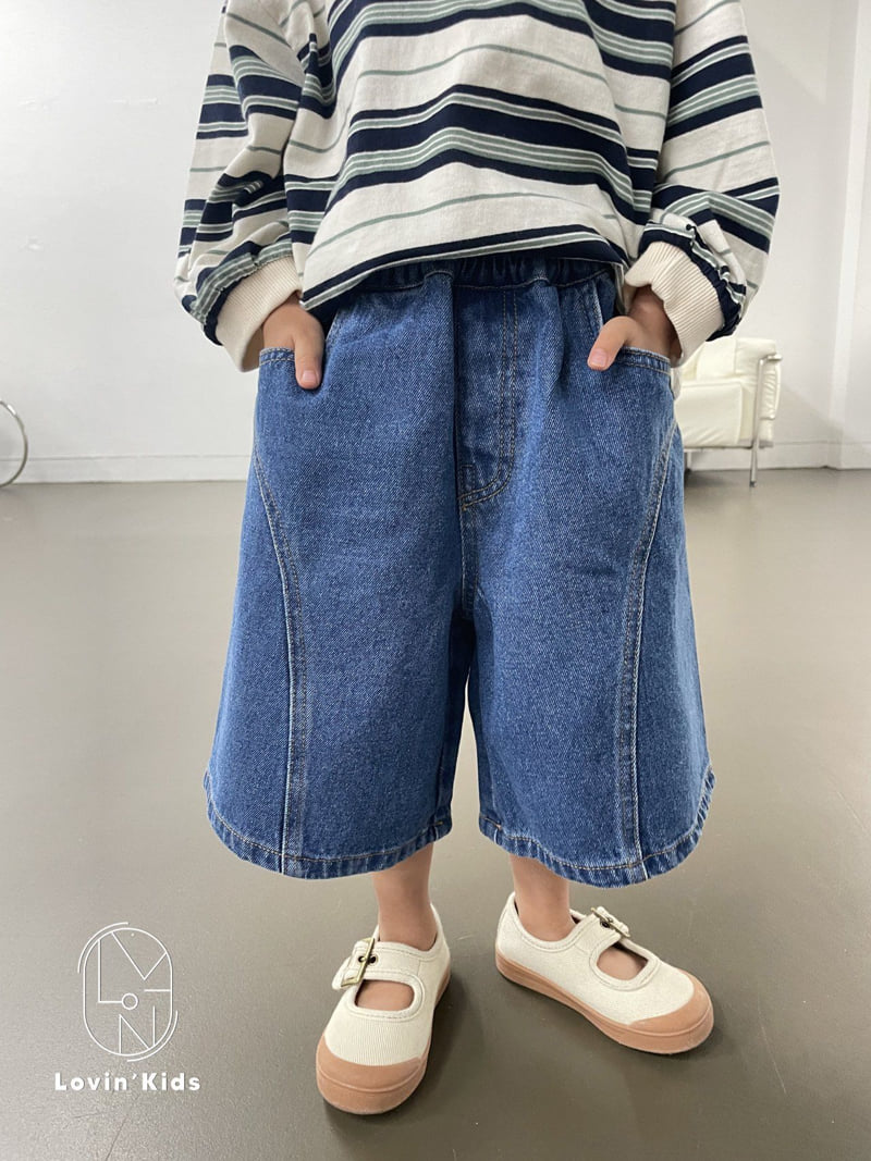 Lovin - Korean Baby Fashion - #babywear - Bermuda Denim Pants
