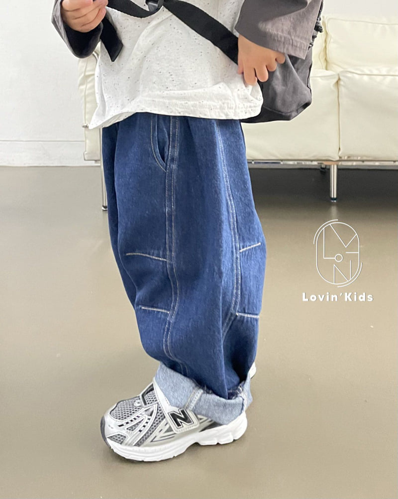 Lovin - Korean Baby Fashion - #babywear - Fly Cut Dart Denim Pants - 8