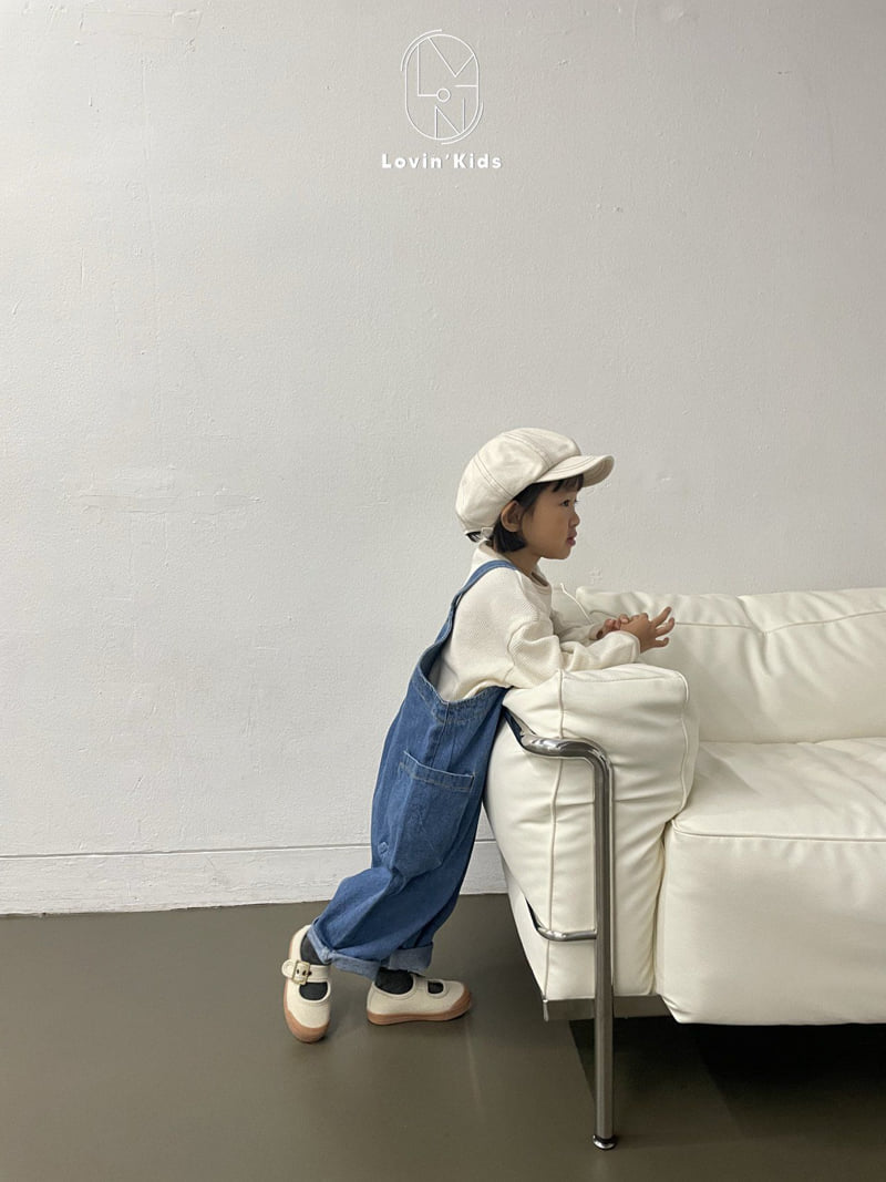 Lovin - Korean Baby Fashion - #onlinebabyboutique - Town Overall Denim Pants - 8