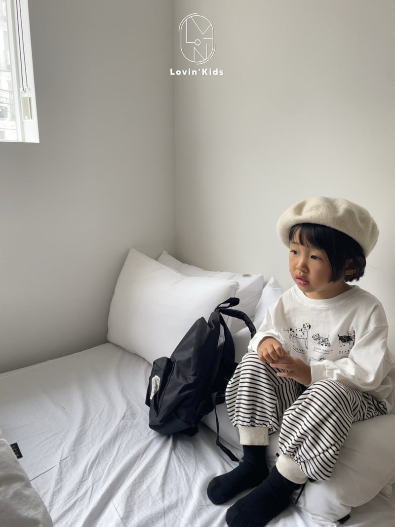 Lovin - Korean Baby Fashion - #onlinebabyboutique - Daily Stripe Jogger Pants - 3