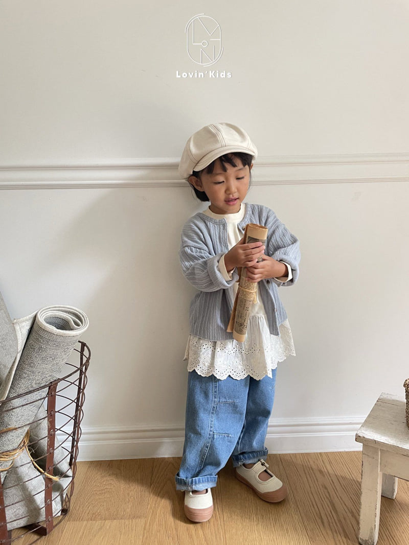 Lovin - Korean Baby Fashion - #onlinebabyboutique - Fly Cut Dart Denim Pants - 9