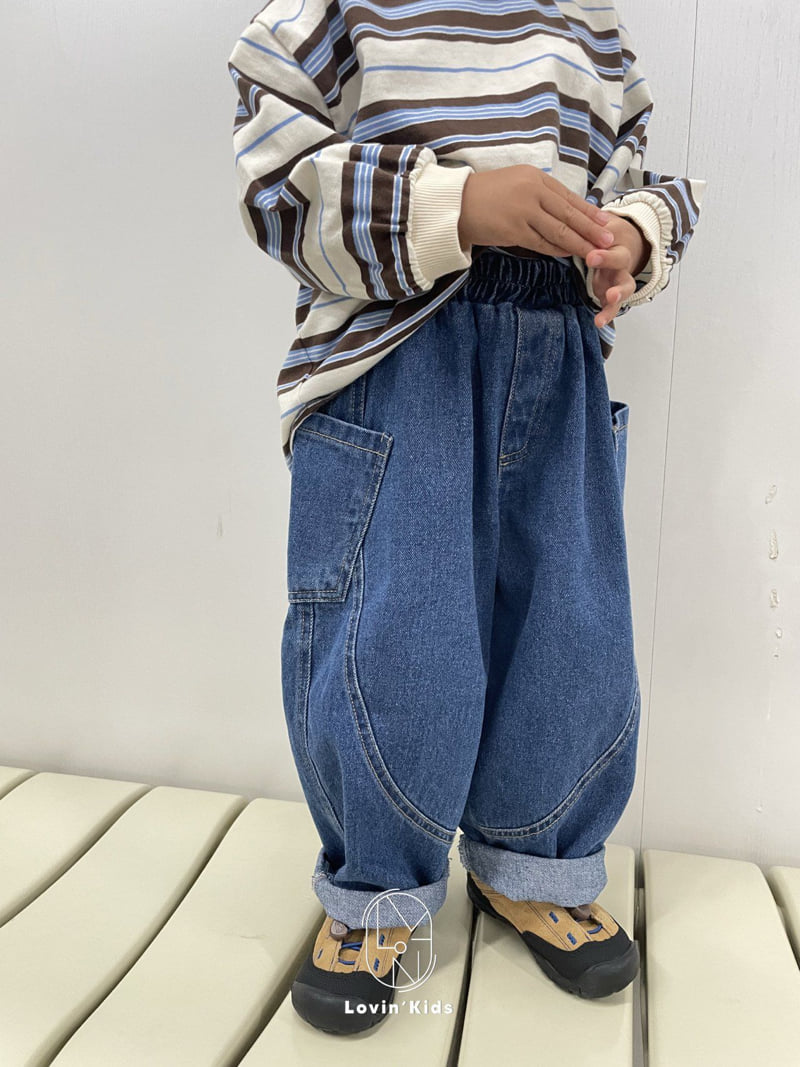 Lovin - Korean Baby Fashion - #onlinebabyshop - Air Pocket Denim Pants - 3