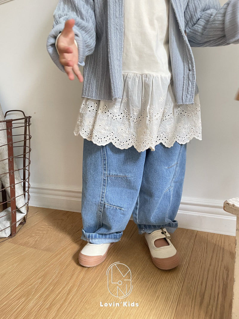 Lovin - Korean Baby Fashion - #onlinebabyshop - Fly Cut Dart Denim Pants - 10