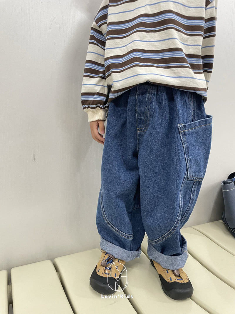 Lovin - Korean Baby Fashion - #onlinebabyshop - Air Pocket Denim Pants - 4
