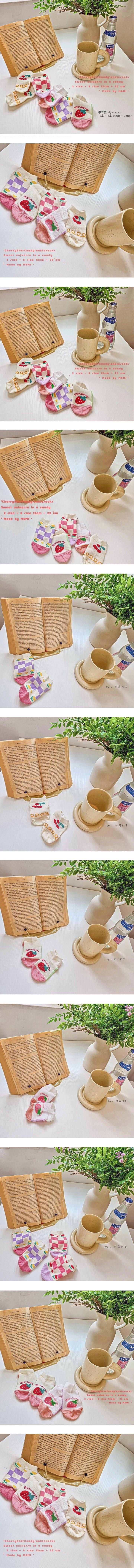 M & Mi - Korean Baby Fashion - #babyboutique - Cherry Star Candy Socks