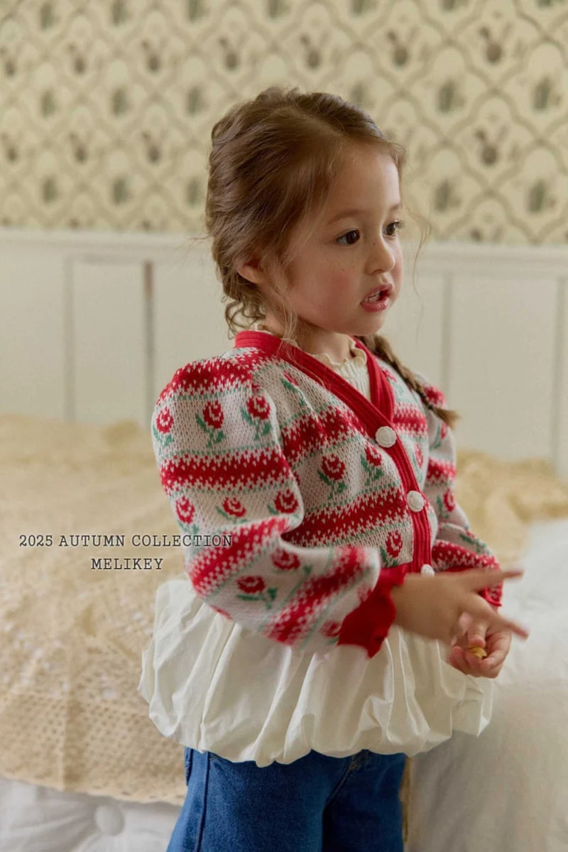 Melikey - Korean Children Fashion - #Kfashion4kids - Rose Stripe Cardigan - 7