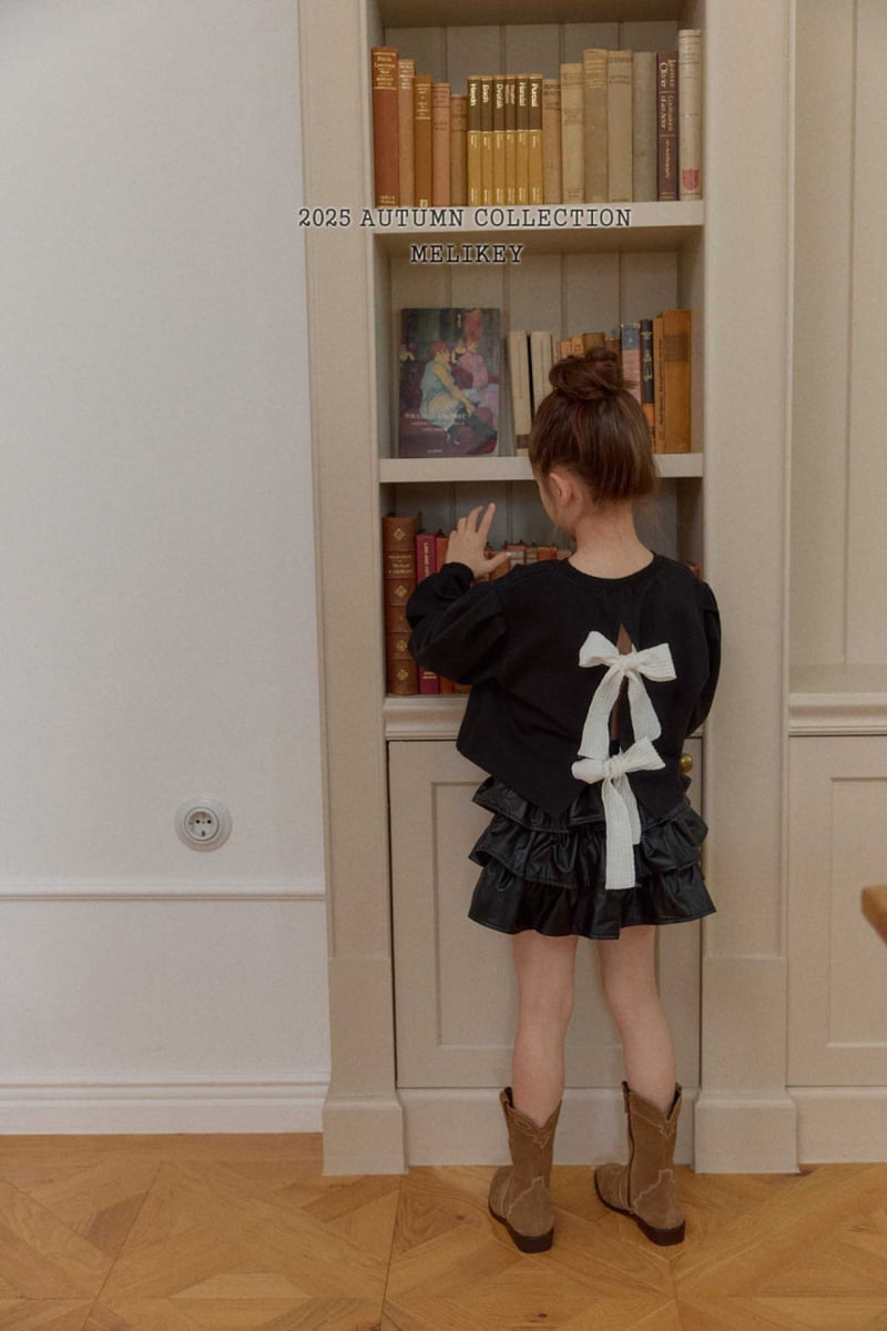 Melikey - Korean Children Fashion - #Kfashion4kids - Back Open Ribbon Sweatshirt - 6