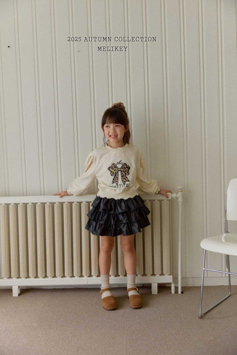 Melikey - Korean Children Fashion - #Kfashion4kids - Leopard Ribbon Sweatshirt - 9