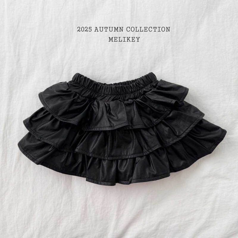 Melikey - Korean Children Fashion - #kidzfashiontrend - Tiered Leather Skirt - 4