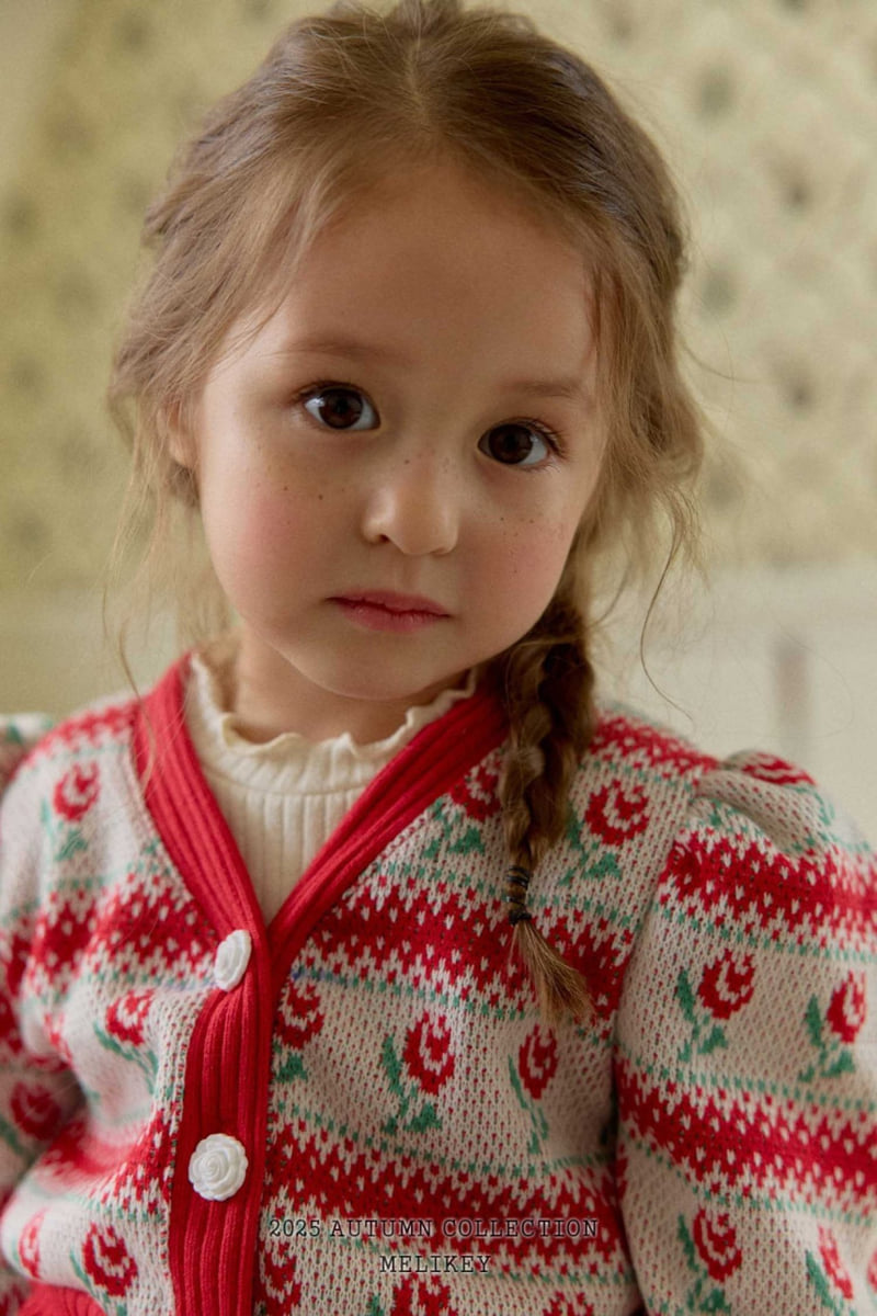 Melikey - Korean Children Fashion - #childofig - Rose Stripe Cardigan - 12
