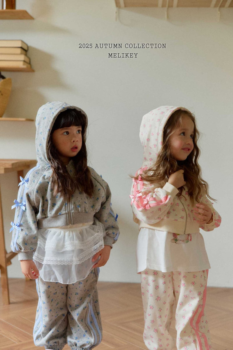 Melikey - Korean Children Fashion - #childofig - Floral Ribbon Hooded Jumper - 5