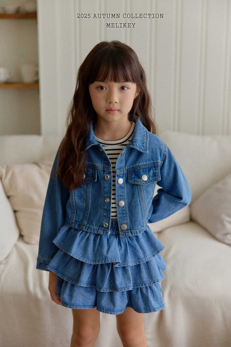 Melikey - Korean Children Fashion - #childofig - Denim Short Jacket - 8