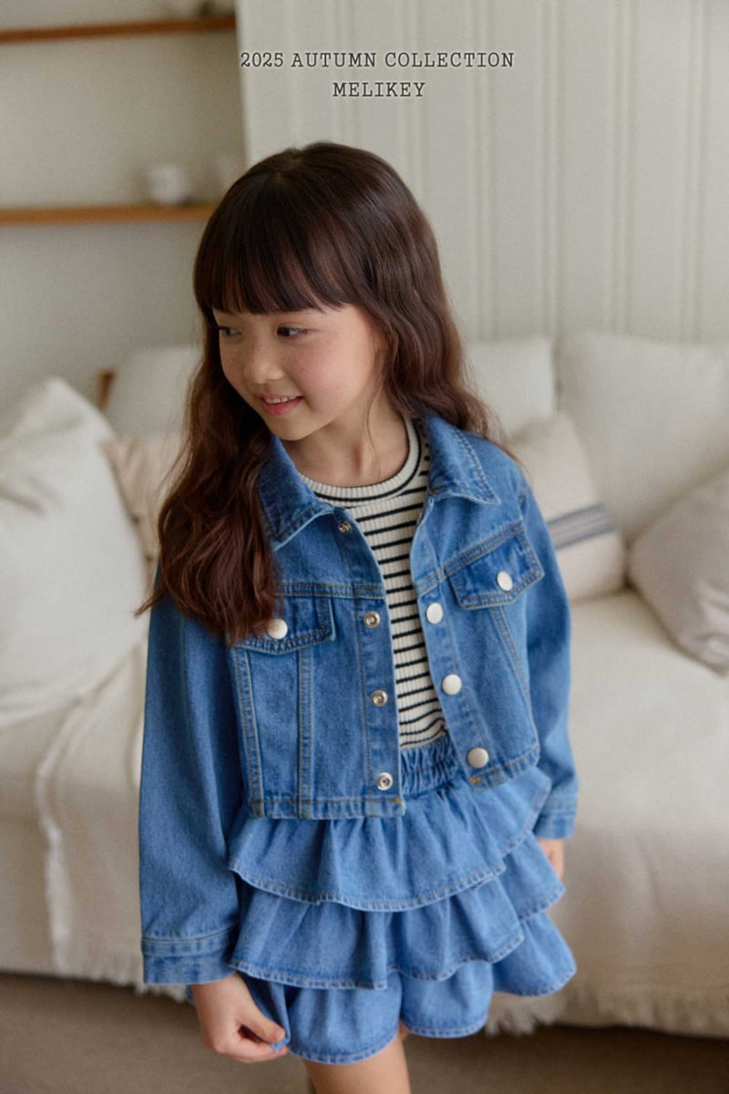 Melikey - Korean Children Fashion - #childofig - Denim Short Jacket - 9