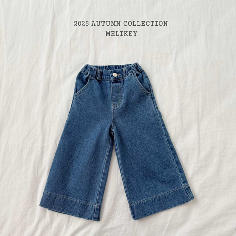 Melikey - Korean Children Fashion - #childrensboutique - Two Ribbon Denim Pants - 3