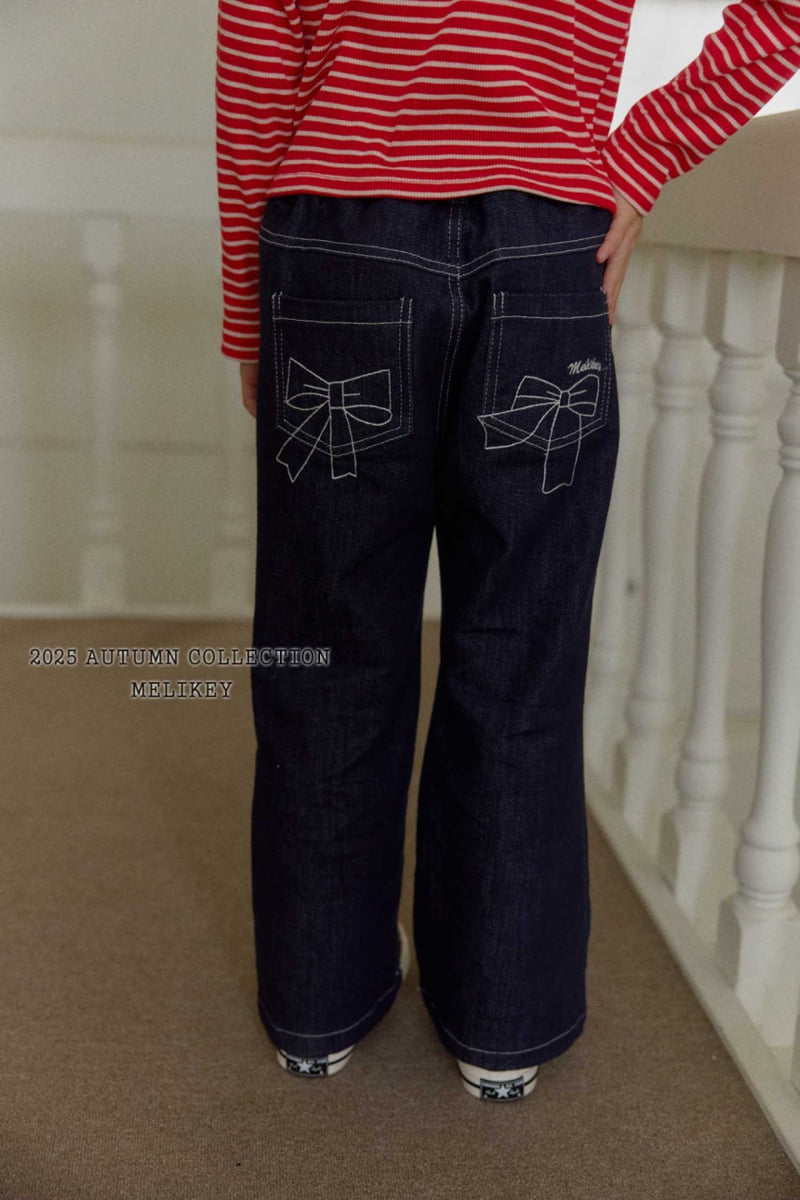 Melikey - Korean Children Fashion - #childrensboutique - Poly Ribbon Bootcut Pants - 9