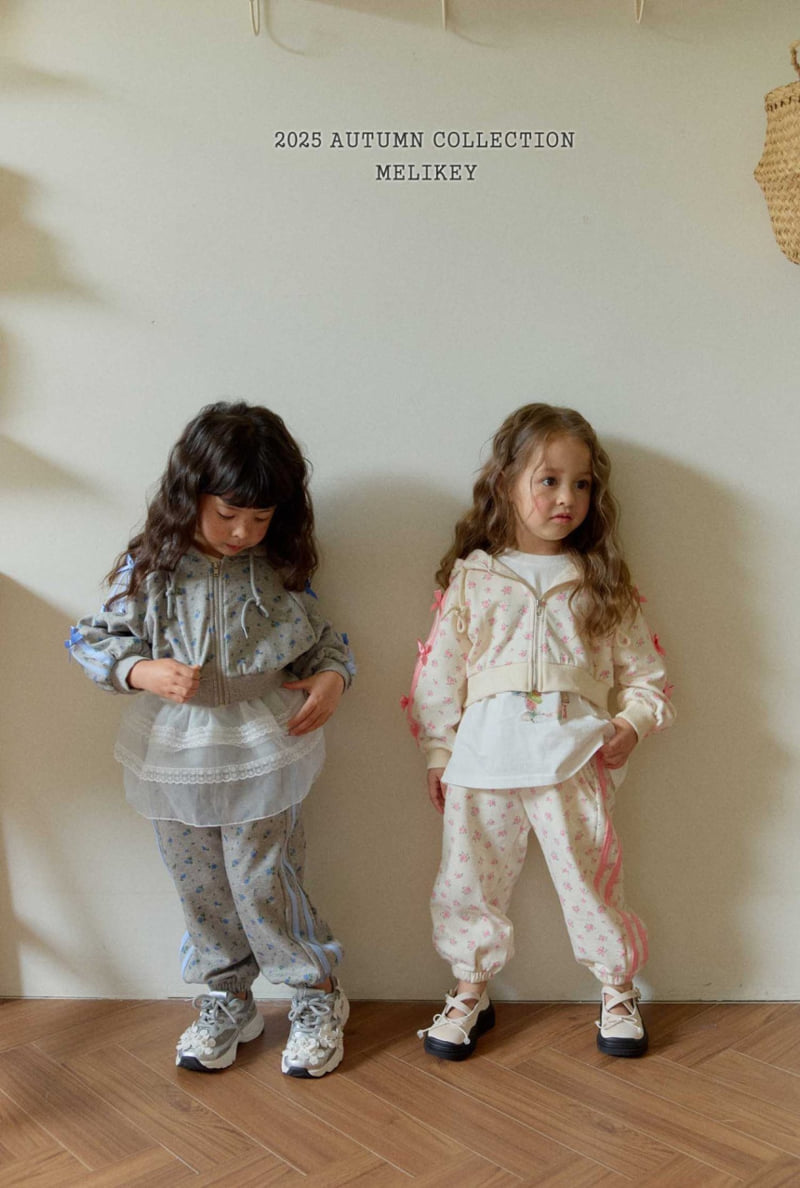 Melikey - Korean Children Fashion - #childrensboutique - Flower Jogger Pants - 6