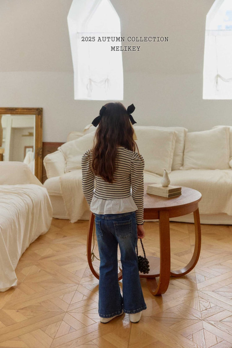 Melikey - Korean Children Fashion - #childrensboutique - 102 Denim Bootcut Pants - 11