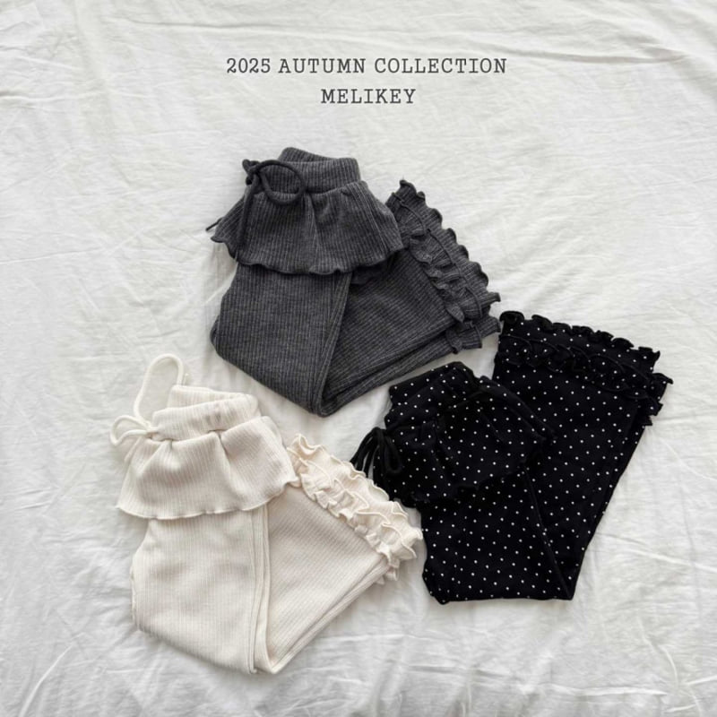 Melikey - Korean Children Fashion - #childrensboutique - Double Frill Bootcut Pants - 2