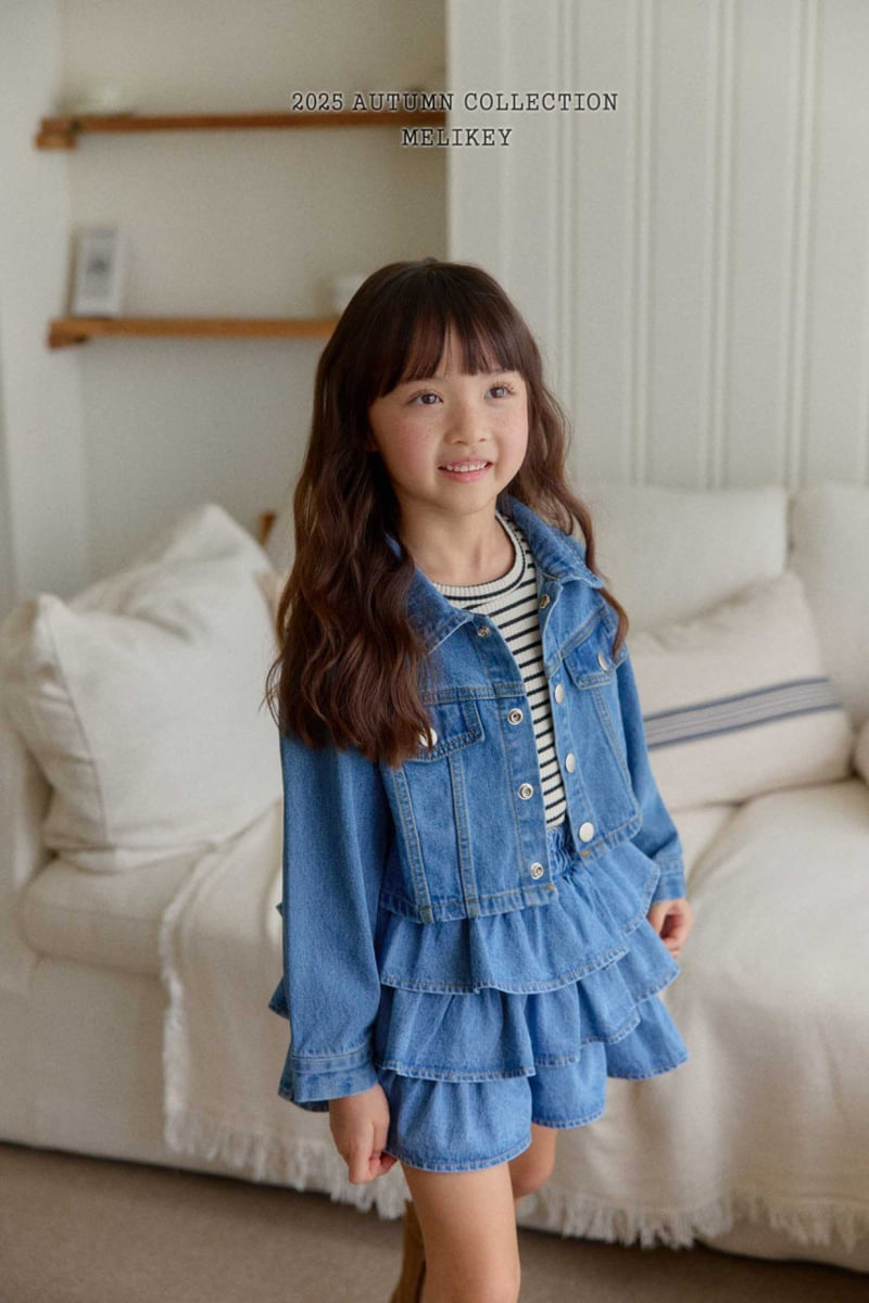 Melikey - Korean Children Fashion - #childrensboutique - Denim Short Jacket - 10