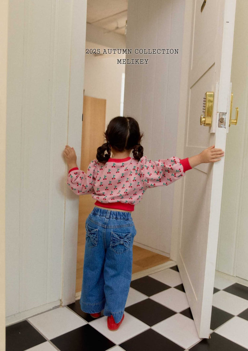 Melikey - Korean Children Fashion - #childrensboutique - Two Ribbon Denim Pants - 4
