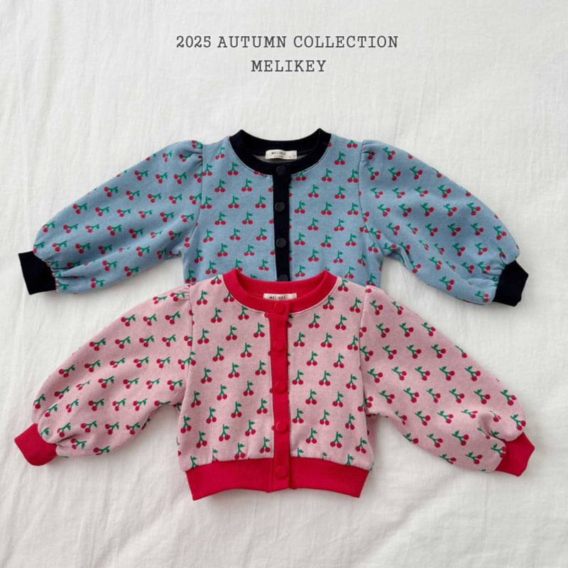 Melikey - Korean Children Fashion - #designkidswear - Cherry Puff Cardigan - 2