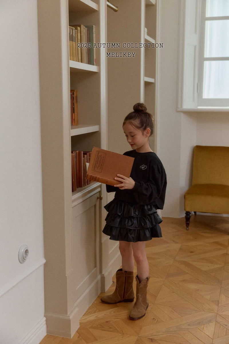 Melikey - Korean Children Fashion - #designkidswear - Tiered Leather Skirt - 12