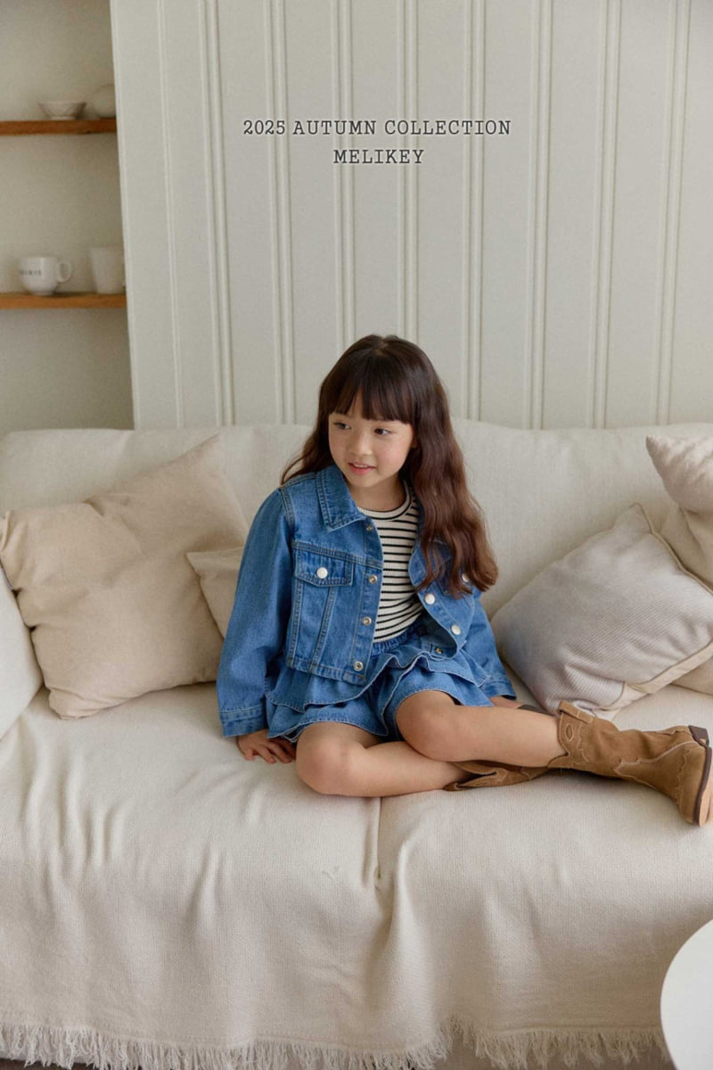 Melikey - Korean Children Fashion - #designkidswear - Denim Short Jacket - 11