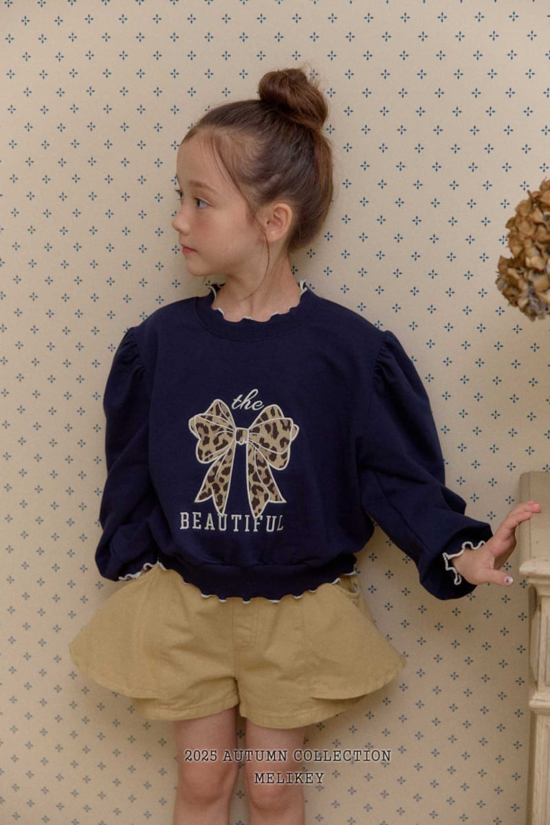 Melikey - Korean Children Fashion - #designkidswear - Leopard Ribbon Sweatshirt - 4