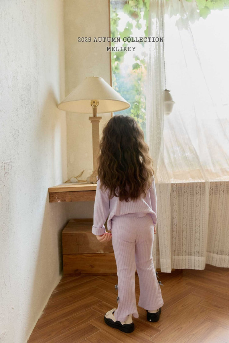Melikey - Korean Children Fashion - #discoveringself - Popo Ribbon Bootcut Pants - 8