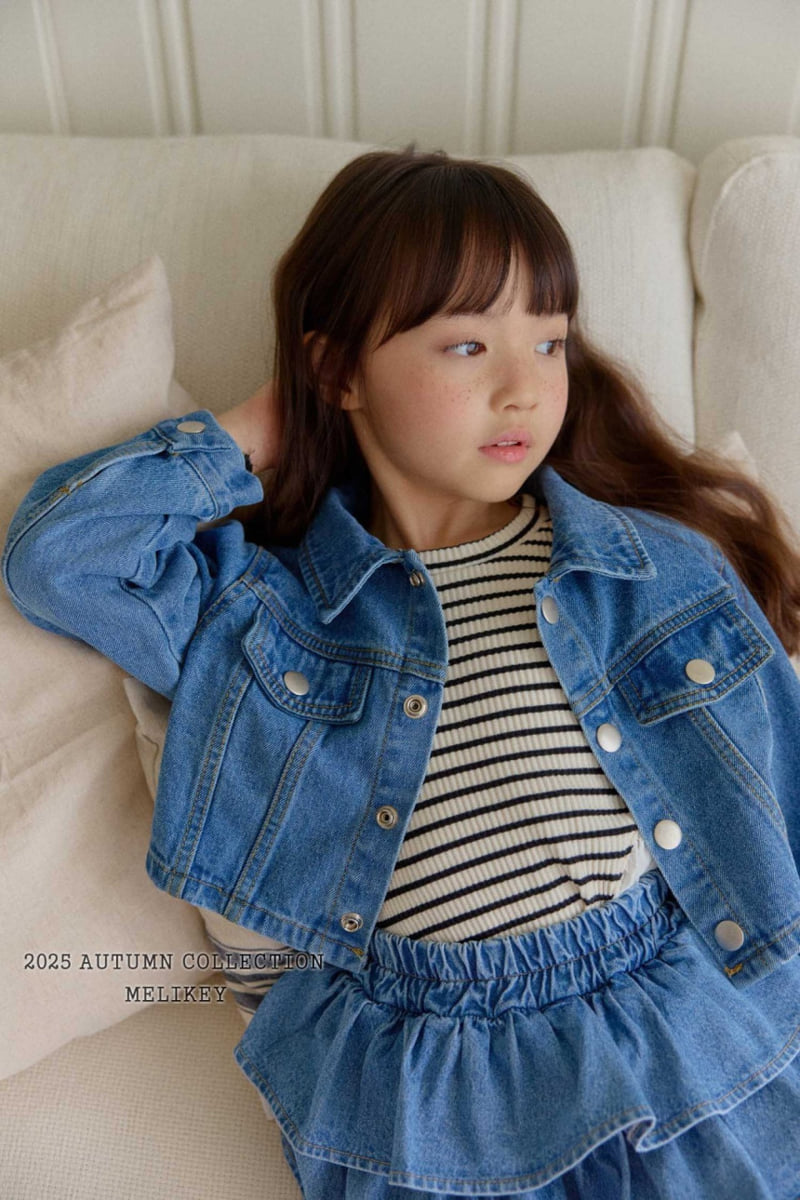 Melikey - Korean Children Fashion - #discoveringself - Denim Short Jacket - 12
