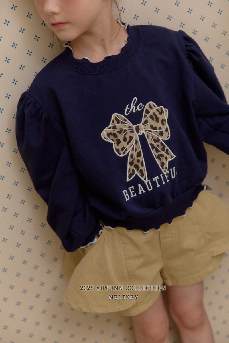 Melikey - Korean Children Fashion - #fashionkids - Leopard Ribbon Sweatshirt - 5