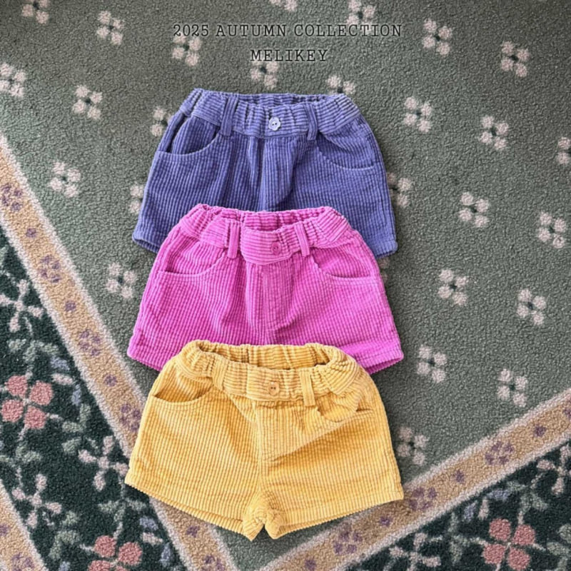 Melikey - Korean Children Fashion - #fashionkids - Bubble Corduroy Shorts - 2
