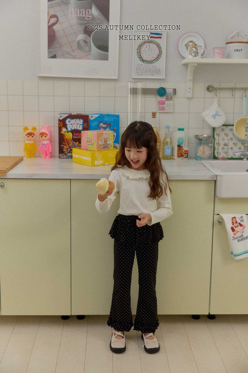 Melikey - Korean Children Fashion - #fashionkids - Double Frill Bootcut Pants - 5