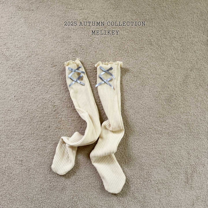 Melikey - Korean Children Fashion - #discoveringself - Ribbon Long Socks - 4