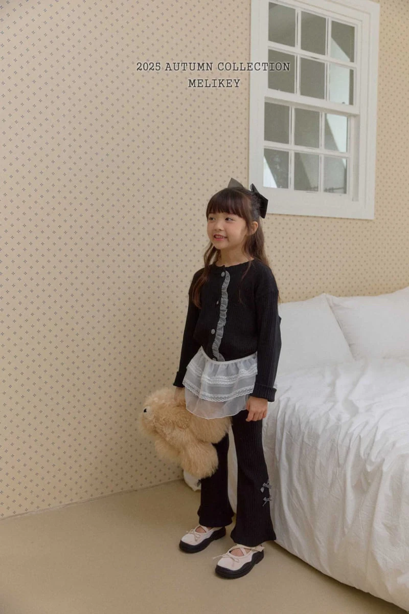 Melikey - Korean Children Fashion - #kidsshorts - Popo Ribbon Bootcut Pants - 10