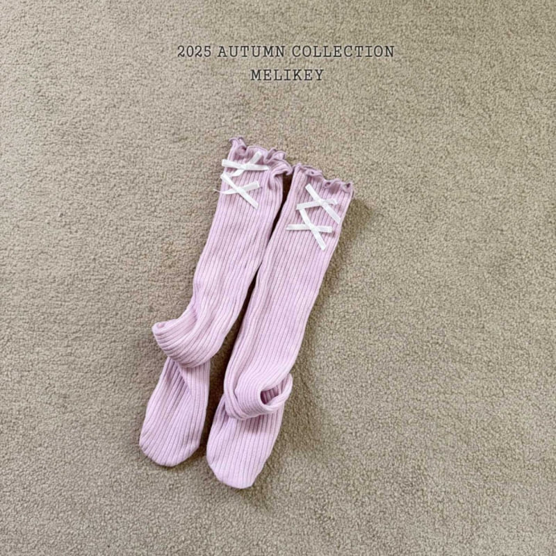 Melikey - Korean Children Fashion - #kidsshorts - Ribbon Long Socks - 5