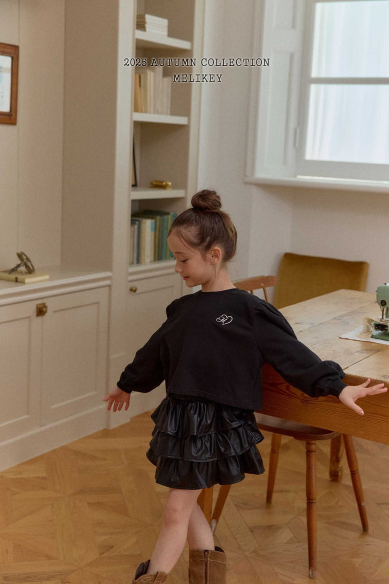 Melikey - Korean Children Fashion - #kidsshorts - Back Open Ribbon Sweatshirt - 4