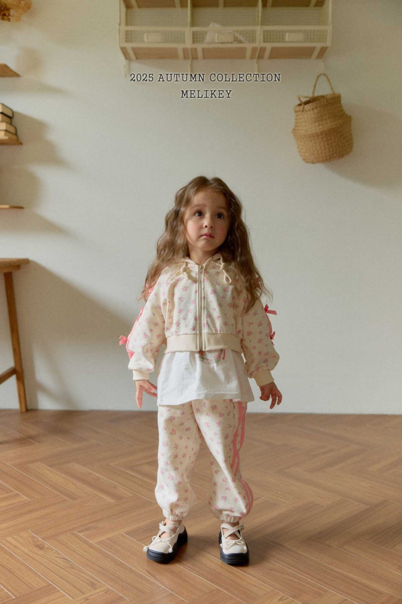 Melikey - Korean Children Fashion - #kidsstore - Flower Jogger Pants - 11