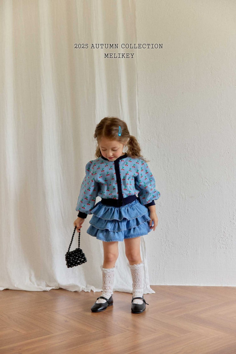 Melikey - Korean Children Fashion - #kidsstore - Cherry Puff Cardigan - 6