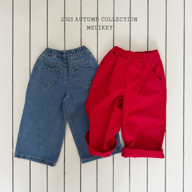 Melikey - Korean Children Fashion - #kidsstore - Heart Wild Pants - 2