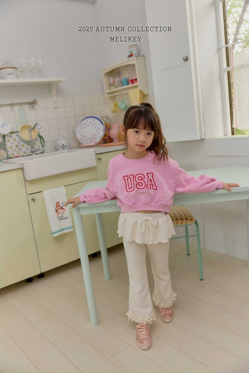 Melikey - Korean Children Fashion - #kidsstore - Double Frill Bootcut Pants - 7