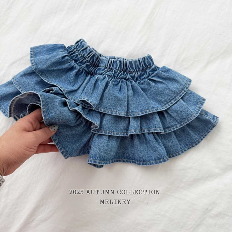 Melikey - Korean Children Fashion - #kidsstore - Ellie Denim Tiered Skirt - 3