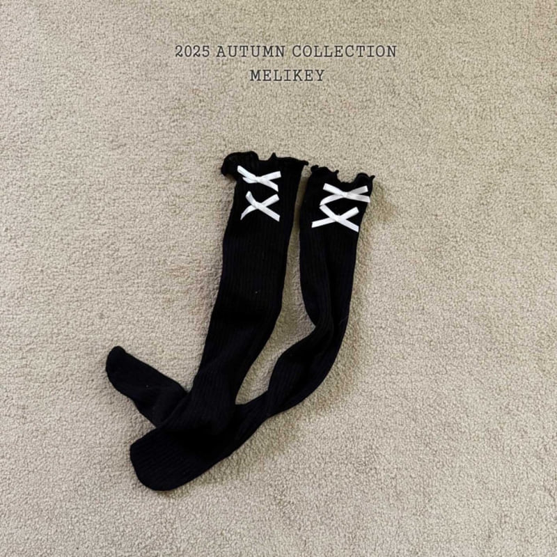 Melikey - Korean Children Fashion - #kidsstore - Ribbon Long Socks - 6